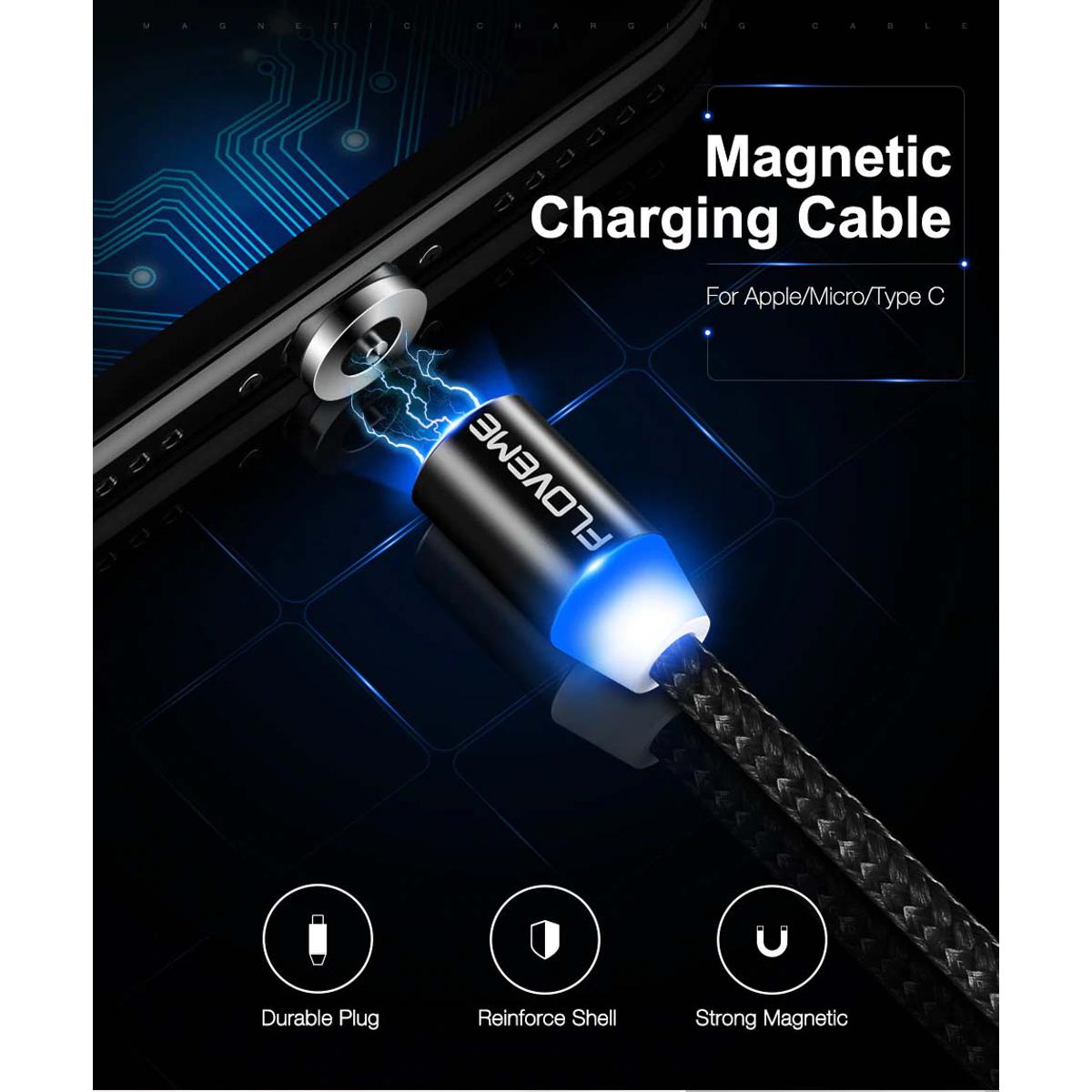 FLOVEME Magnetic Charge Cable Micro USB Cable For iPhone Daraz