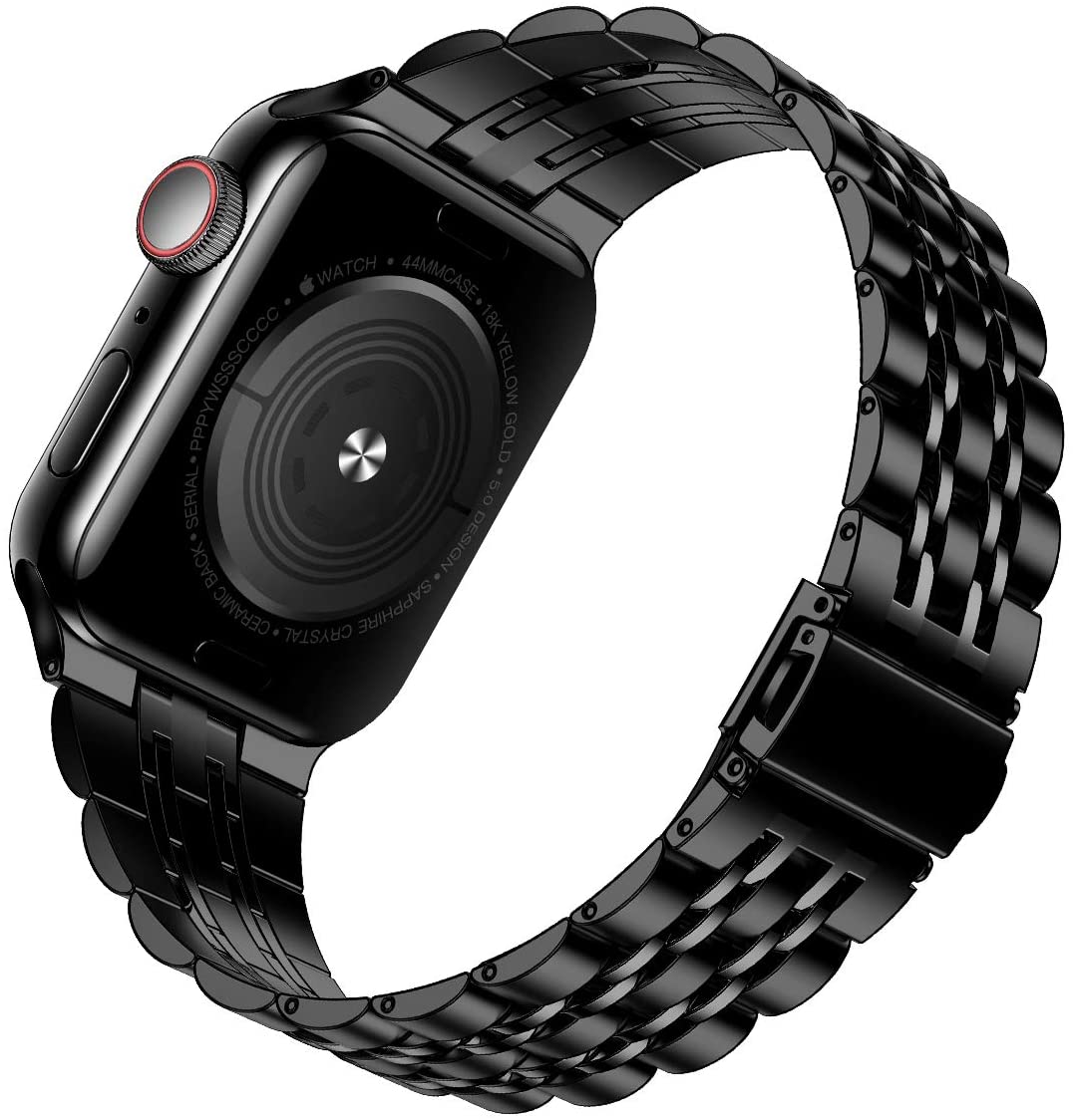 44mm / 42mm, Upgraded Version Stainless Steel Link Bracelet iWatch Band Series 6/5/4/3/2/1