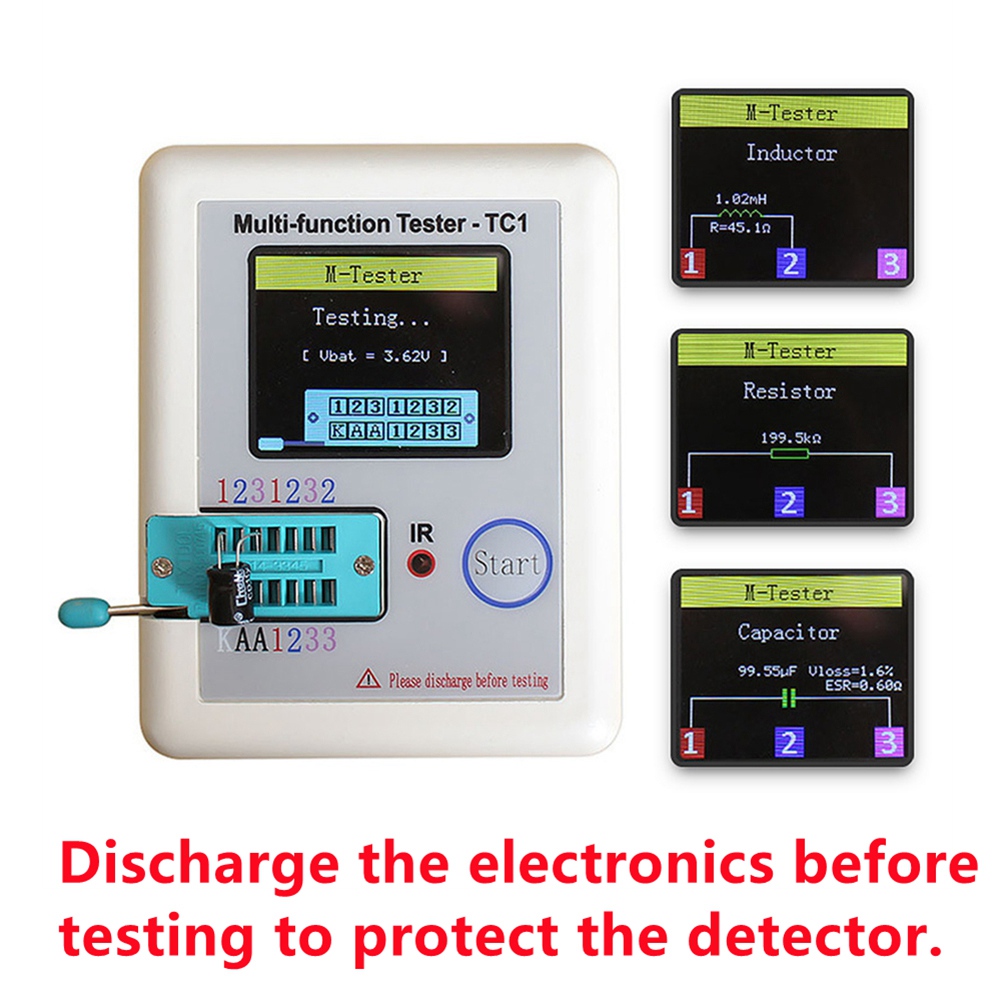 LCR-TC Multi-Meter Transistor Tester New Diode Triode Capacitor Resistor Test Meter MOSFET NPN PNP Triac MOS. 