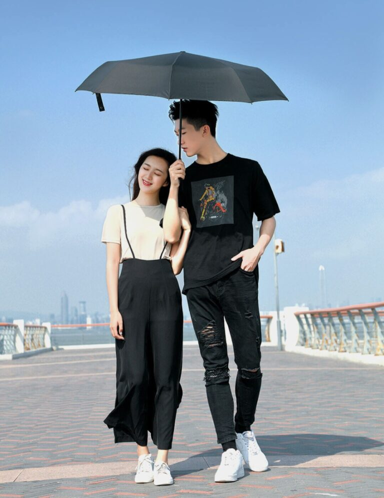 Xiaomi Pinlo Automatic Folding Umbrella - Black. 