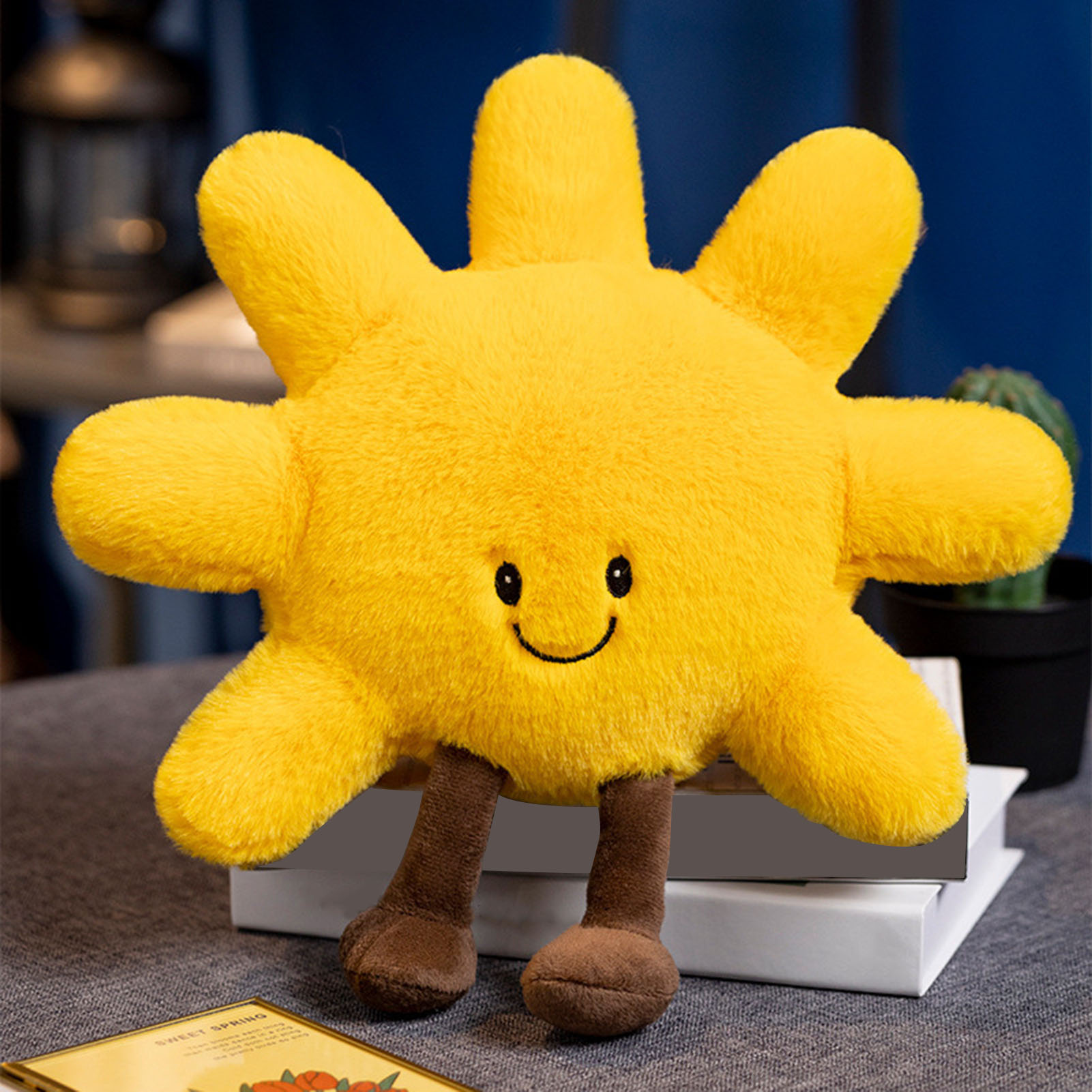 Moon Sun Plush Toys Comfy Cartoon Plush Seat Cushion for Office Chair Car Seat Sofa Cute Sun Moon Star Design Protective ocks Cushion Soft Bk low for Home Decoration Ideal for Soutast. 