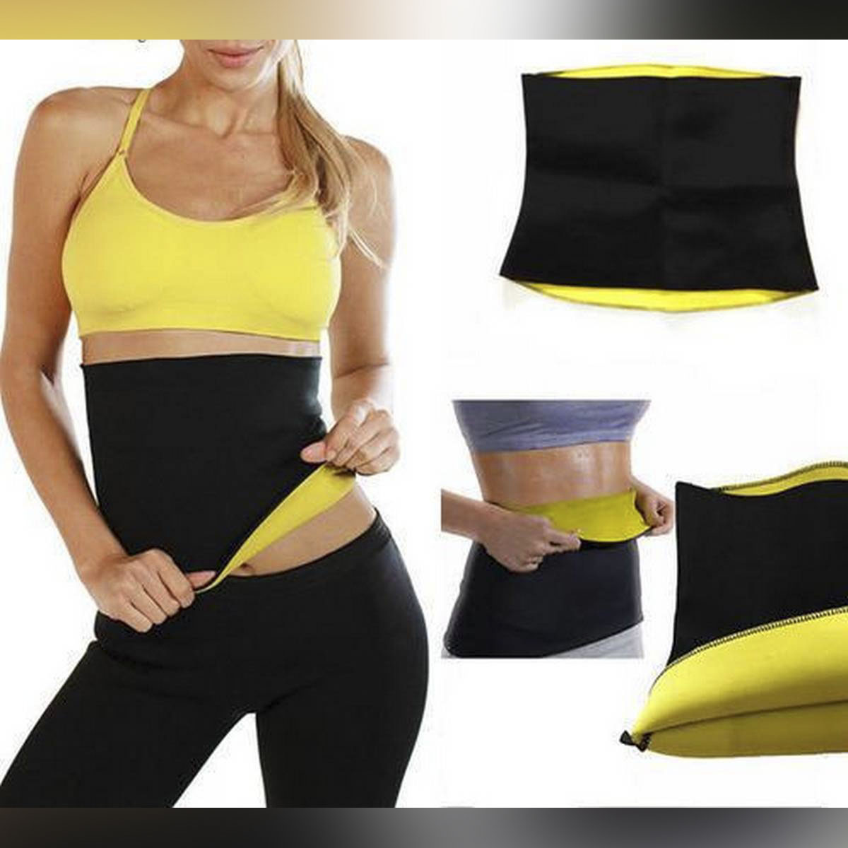 Sweat Slim Belt - Black and Yellow - Belt - Belt For Men