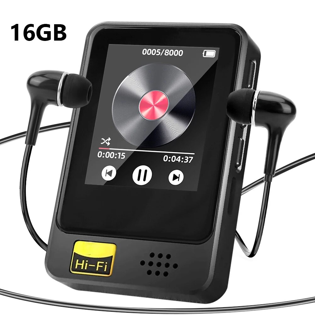 MP3 Player 1.8 inch Touch Screen Walkman Portable MP3 Music Player Speaker MP3 Player Bluetooth with FM Radio/Recording/E-book. 