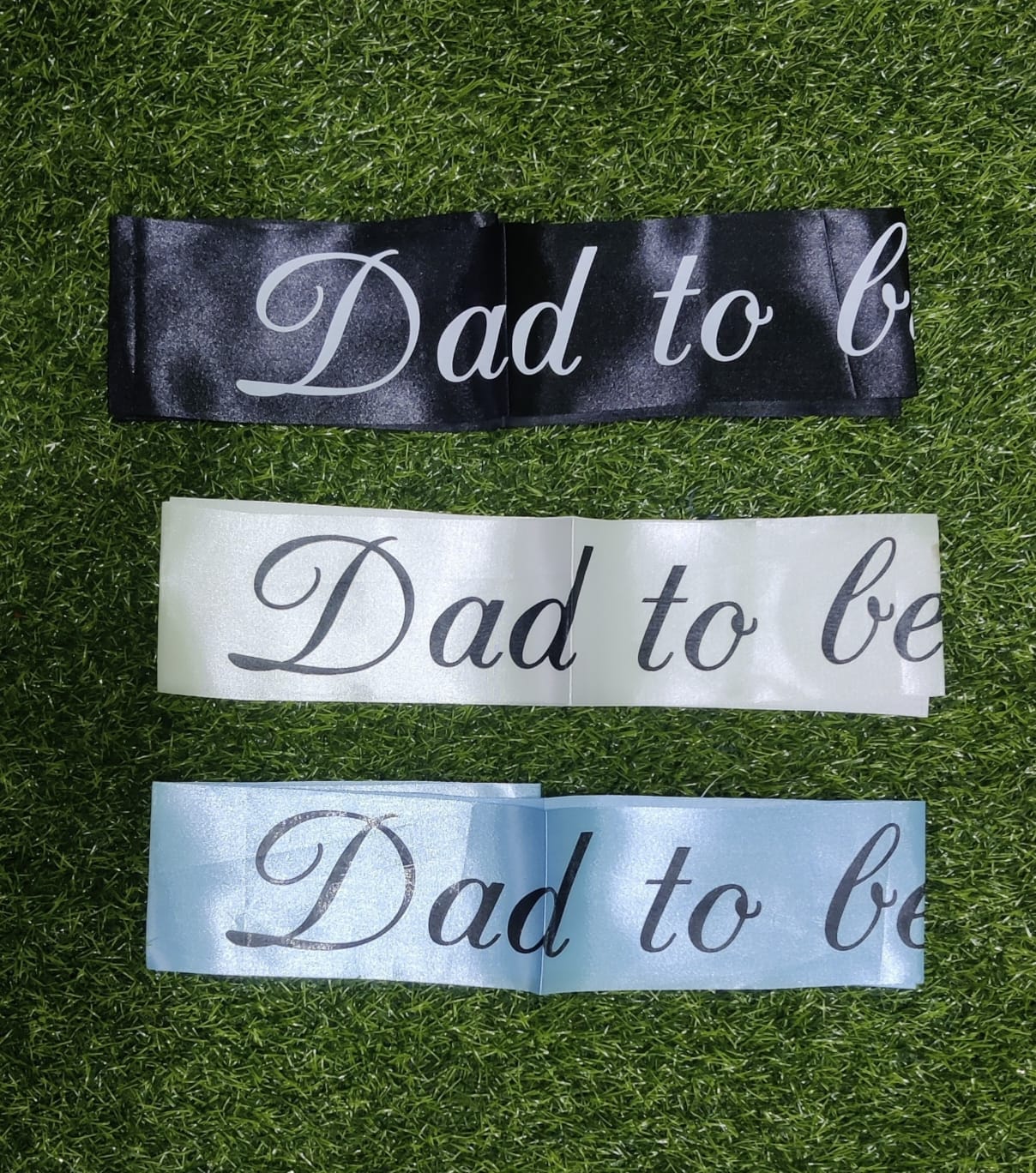 Dad to be & Mom to be sash for baby shower program. 