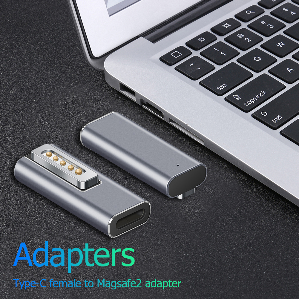 Magnetic USB C Adapter Type C/DC5521 to Magsafe* 2 /Magsafe1 Connector PD Quick Charge Adapter For MacBook Air/Pro. 