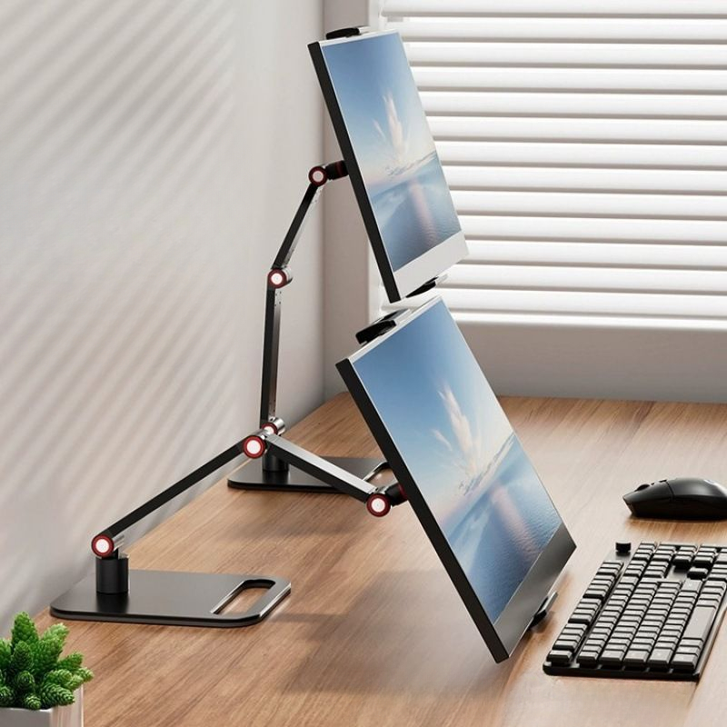 Universal Monitor Vesa Stand for 12-17.3Inch Folding Expandable Display Base Desk Mount External Vertical Screen Holder for Ipad. 