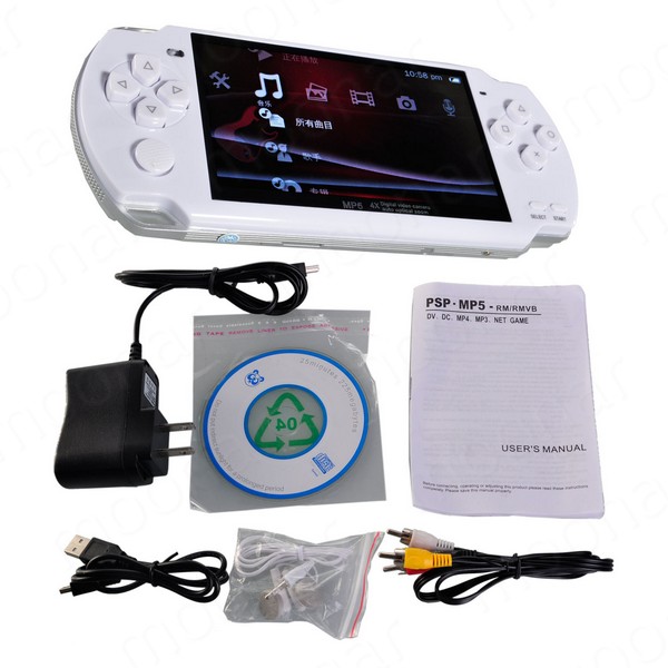 new handheld Game Console 4.3 inch screen mp4 player MP5 game player real 8GB support for psp game,camera,video,e-boo. 