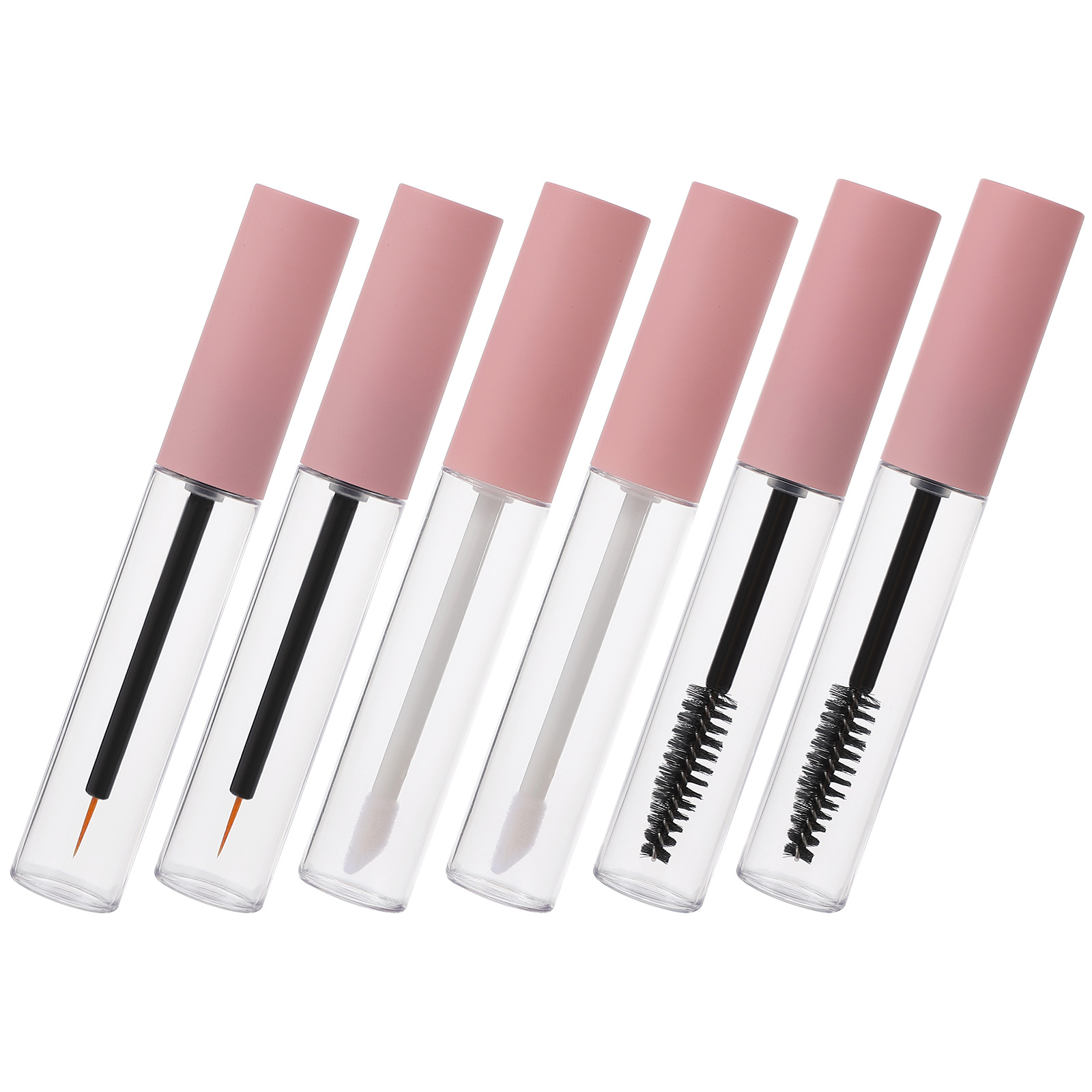 6 Pcs Eyelash Pink Eyelash Tubes Eyeliner Make up Empty Mascara Bottle Dispensers Empty For Castor Oils Empty Bottle Makeup. 