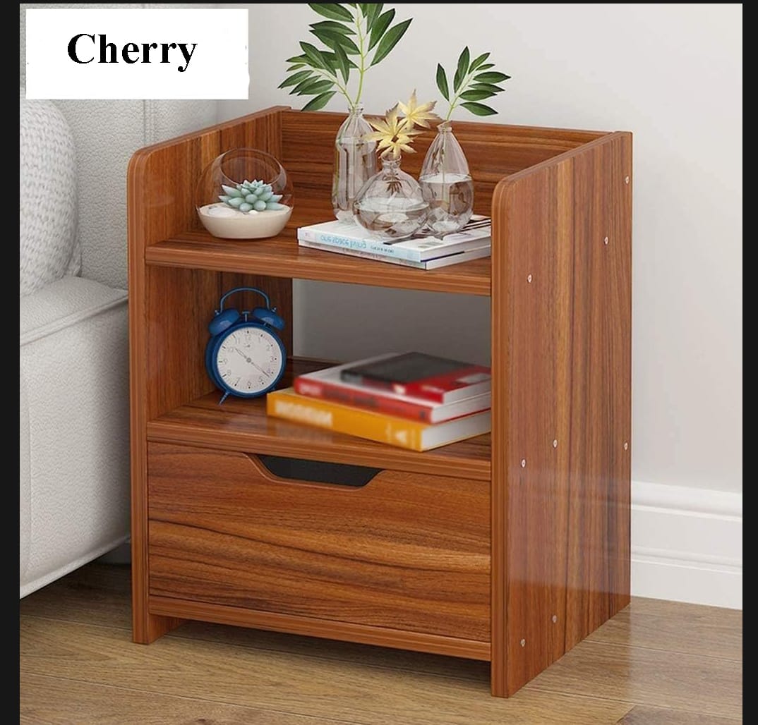 Nightstand Bedside Table Falling 1-drawer 1-compartment Bedroom Simple Storage Cabinet Side table Design by Moumi Furniture 20x16x12"