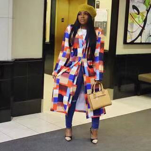 casual retro ethnic print jacket