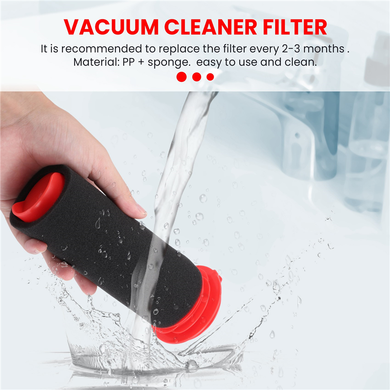 Replacement Filter Kit for Bosch Athlet, 3 Main Stick Filter + 3 Foam Athlet Filters for Bosch Cordless Vacuum Cleaner. 