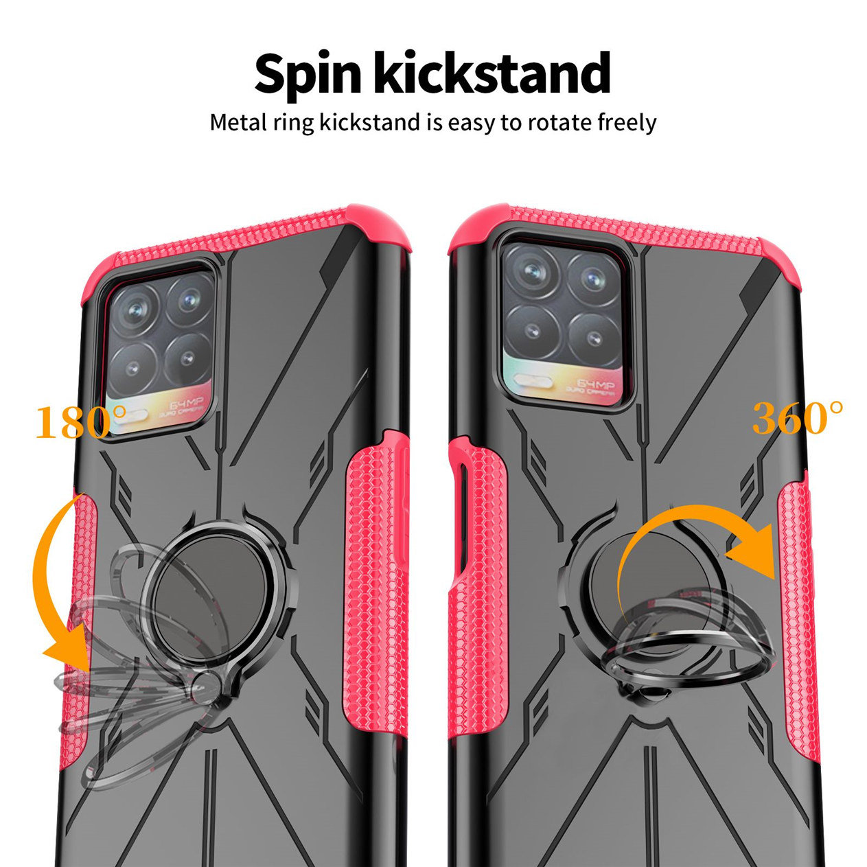 For Motorola Moto G 5G (2022) Phone Case TPU and PC Solid Color Armor Kickstand Casing Buffer Shockproof Stand Holder Back Cover. 