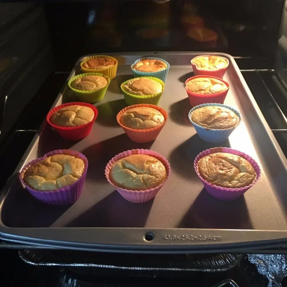 Upors 12pcs Silicone Mold Heart Cupcake Soap Silicone Cake Mold Muffin Baking Mold Tools Bakery Pastry Tools Bakeware Kitchen. 