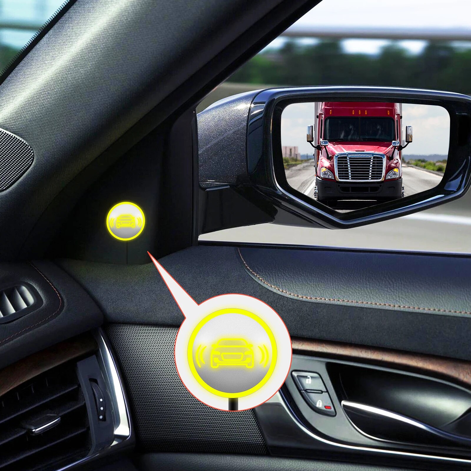 BSD Blind Spot Detection System 77Ghz Millimeter Wave Radar Change Lane Safer BSM Blind Spot Monitoring Assistant Safety Driving. 