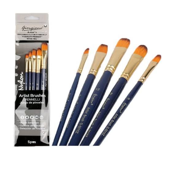 GIORGIONE 5PCS FILBERT BRUSH SET 5010z