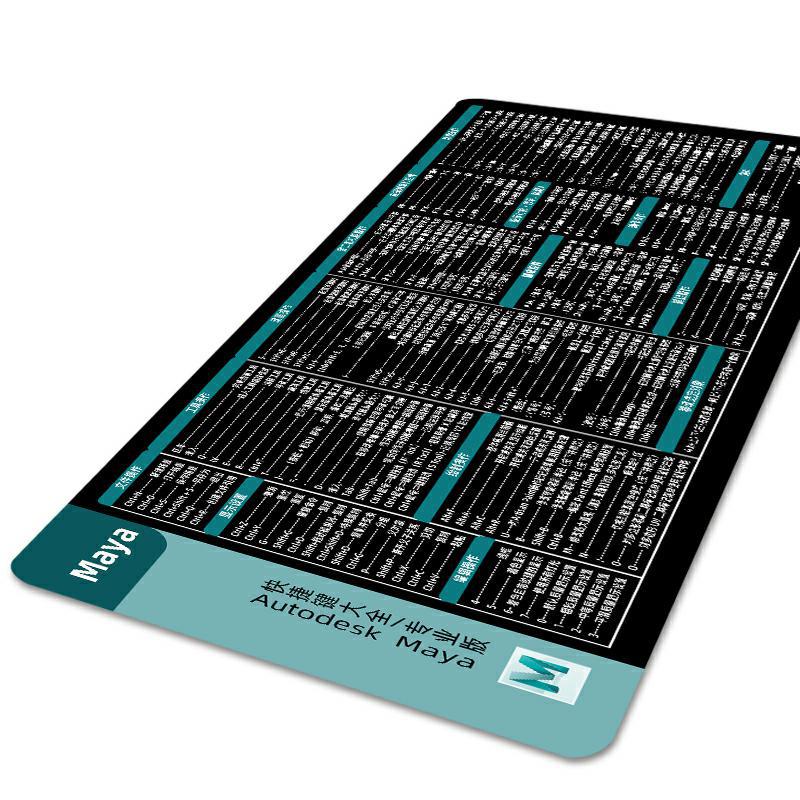 【maya shortcut】Extra-large CAD computer pad, commonly used software mouse pad, blender office keyboard pad. 