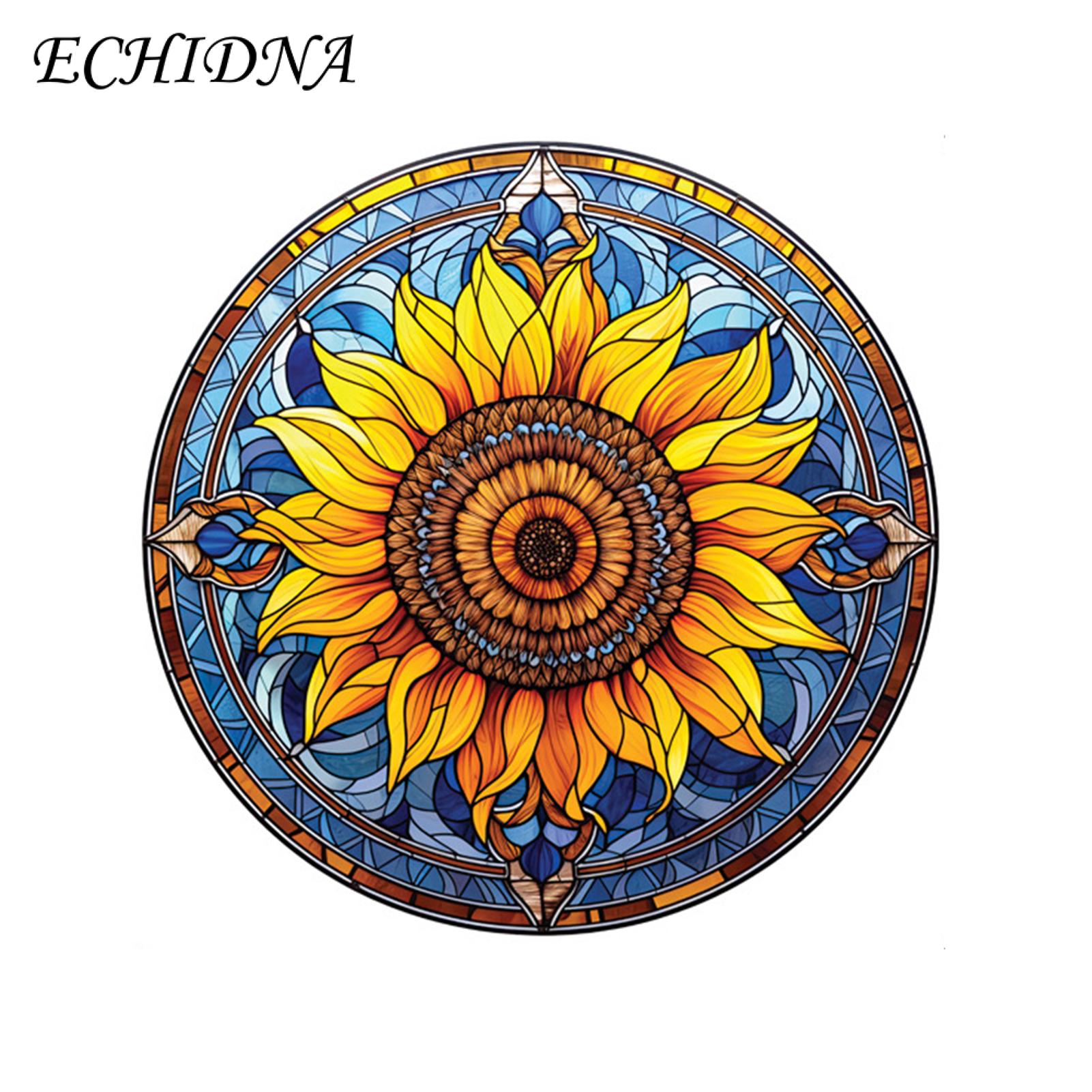 Sunflower Impt Warning 3d Static Window Stickers Removable Bird Deterrent Decorative Home cessory. 