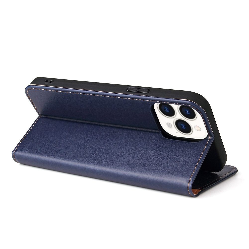 Fierre Shann PU Leather Texture Horizontal Flip Leather Case with Holder & Card Slots & Wallet For iPhone 13 Pro Max. 