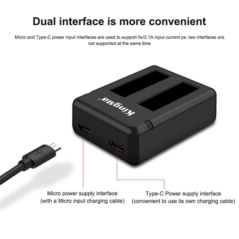 1150 mAh Original Kingma lithium Battery For Insta 360 X Camera +2 Slots usb Cable Fast Charger For Insta360 One X Accessores. 