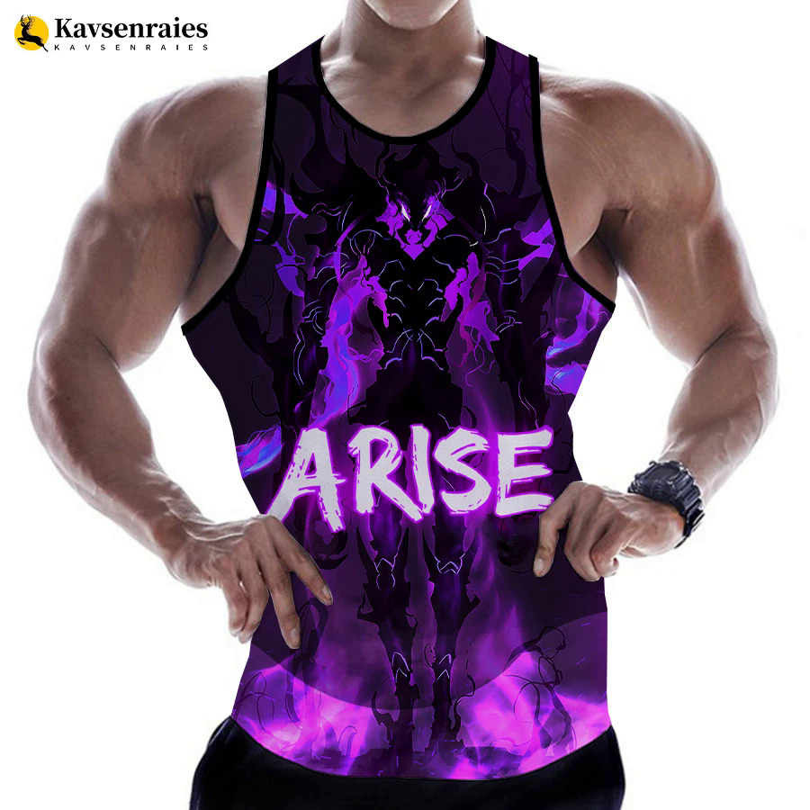 Solo Leveling 3D Print Tank Tops Men's Clothing Women Casual Solo Leveling Sleeveless T-shirt Hip Hop Streetwear Oversized Tops