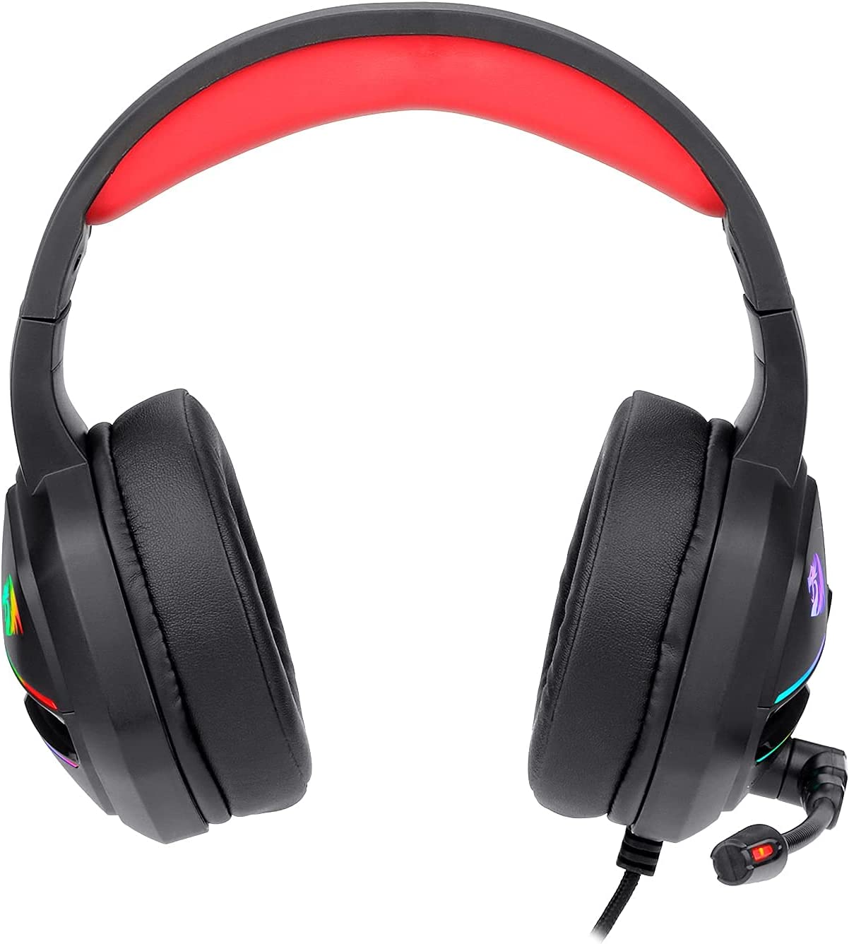 Redragon H230 Ajax RGB Wired Gaming Headset, Dynamic RGB Backlight - Stereo Surround-Sound - 53MM Drivers - Over-Ear Headphones with Mic, Volume Control Works. 