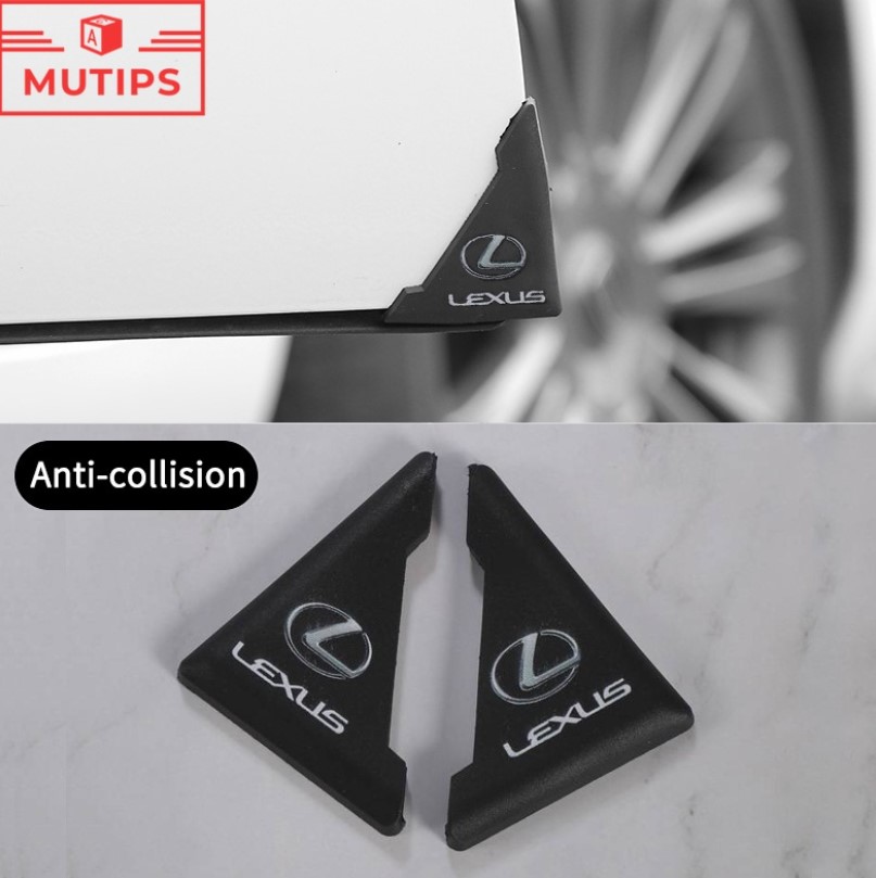 2PCS/Set Car Door Corner Anti-Scratch Protector Silicone Door Corner Cover For Lexus