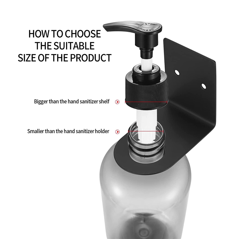 4 Pcs Soap Bottle Dispenser Holders, Wall Mounted Soap Pump Bottles Dispenser Stands, Stainless Steel Shampoo Dispenser