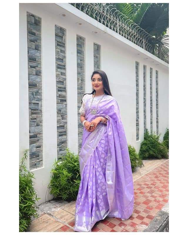 Soft Silk Katan Saree Without Blouse by - Stylish Casual & Party Wear - Suitable for Every Season. 