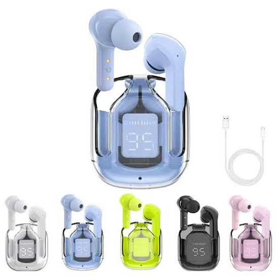 Original TRUE Ultrapods Wireless Earbuds with Display Transparent Design, Bluetooth 5.3 Water Proof, BEST TWS. 