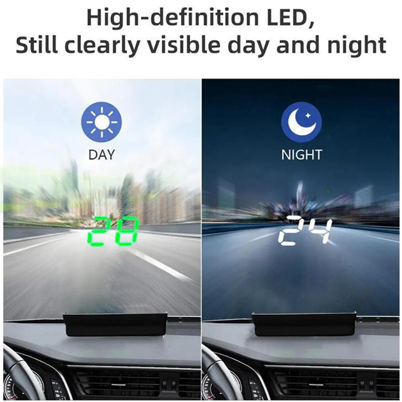 V9 Car -Up Display HUD Speedometer Display Windshield Projector /MPH Automotive General Electronic Replacement Accessories B. 