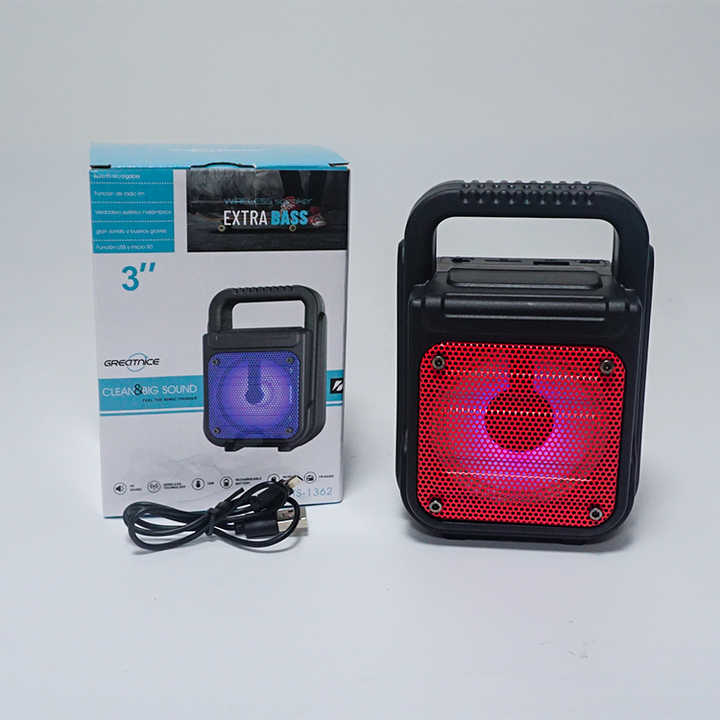 GTS-1362 New Design Speaker Box KTS 3 Inch Small Multi Function Speaker With Colorful Lights