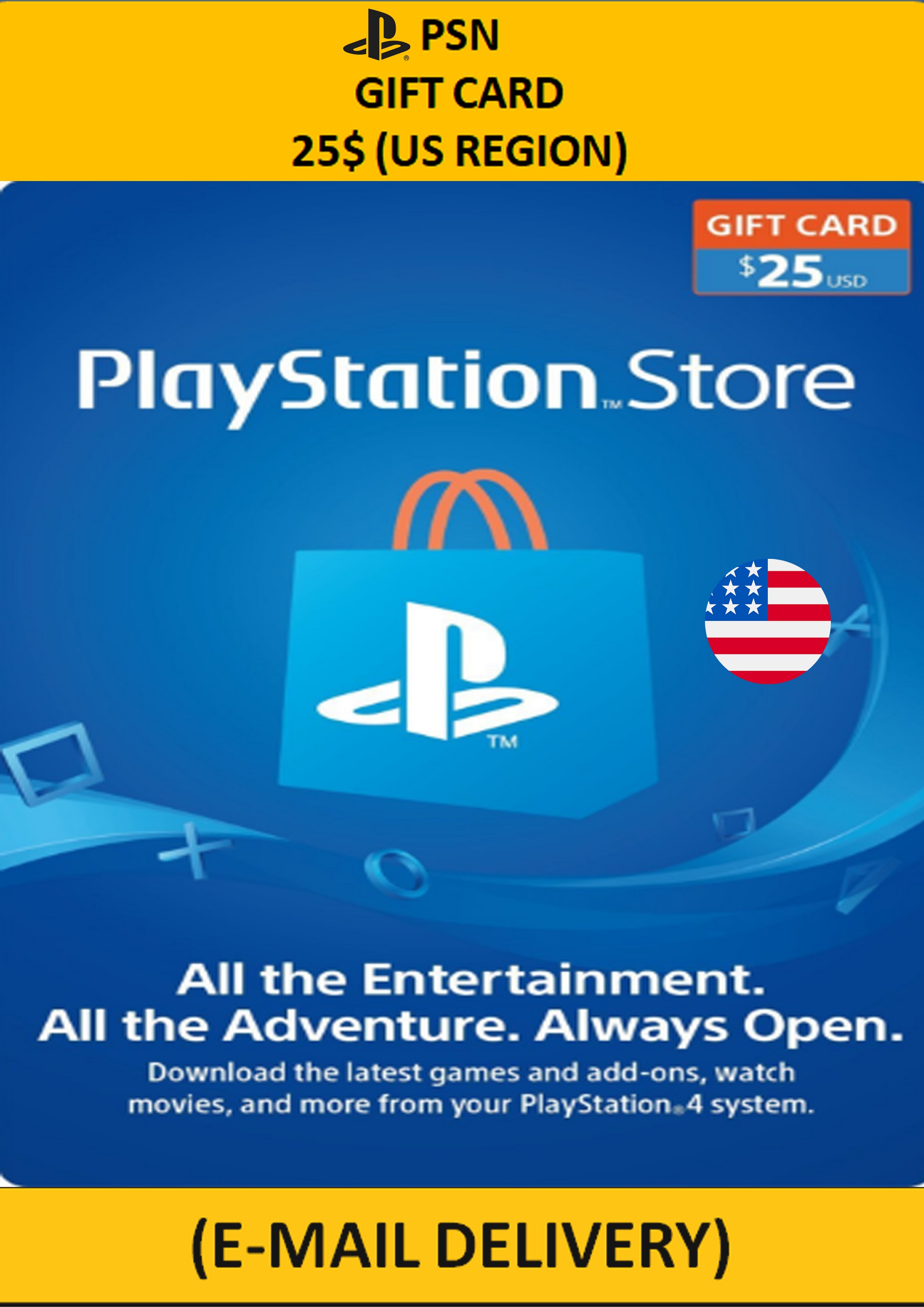 psn gift card 25 usd