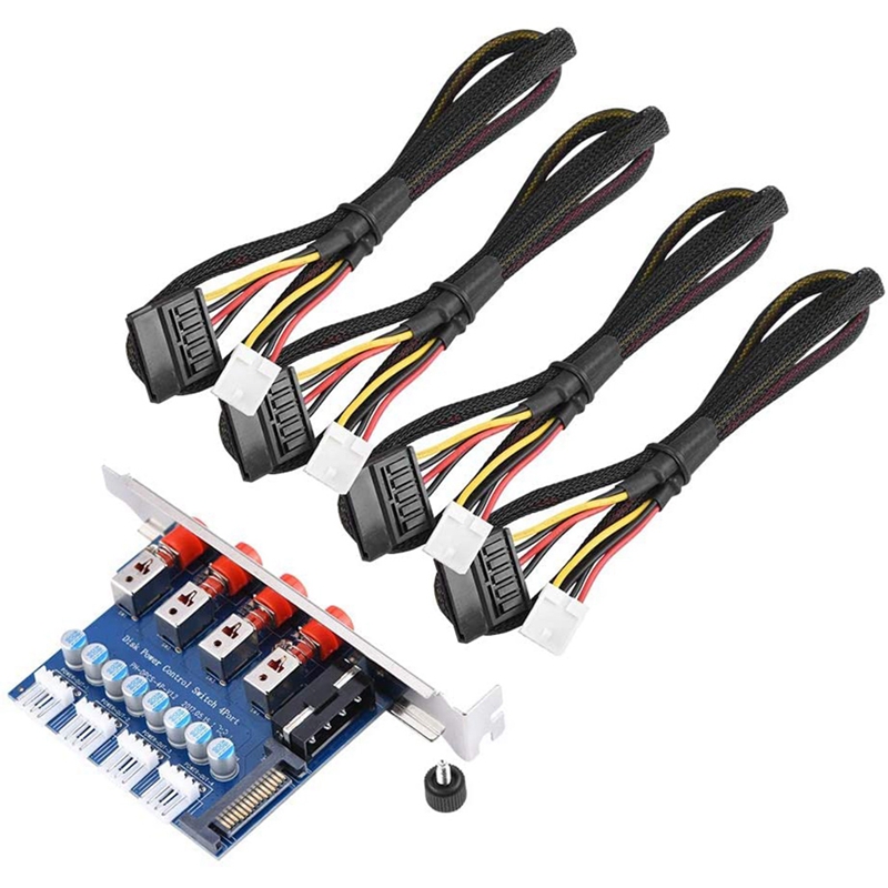 HDD Power Control Switch Hard Drive Selector SATA Drive Switcher for Desktop PC Computer. 
