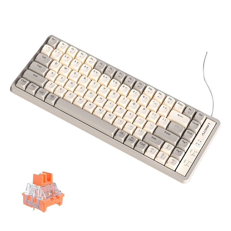 LANGTU GK85 85 Keys Gold Shaft Mechanical Wired Keyboard. Cable Length: 1.5m, Style:Glowing Version