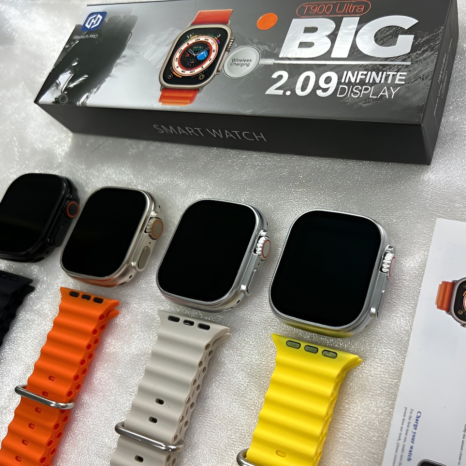 T900 Ultra Big 2.09 Infinite Display Bluetooth Call & Multi Functional Smartwatch. 