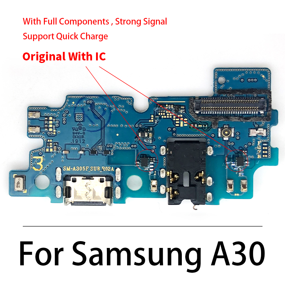 Charging Logic Board For Samsung Galaxy A30/A50 Charging Port For A305/A505F USB Plug PCB Dock Connector Spare parts. 