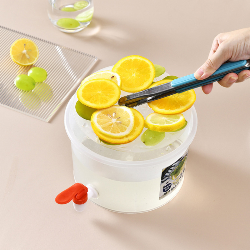 3500ml Refrigerator Cold Kettle with Faucet Household Lemonade Bottle Drinkware Cold Water Bottle Container For Kitchen SPACE-SAVING. 