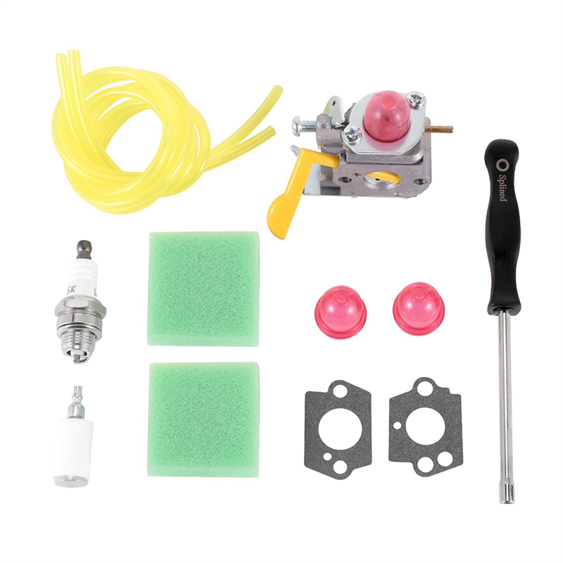 Carburetor AC04122 Fuel Line Kit for Poulan Featherlite Weed Eater FL20 String Trimmer Brushcutter C1U-W24 545081808 Replacement. 