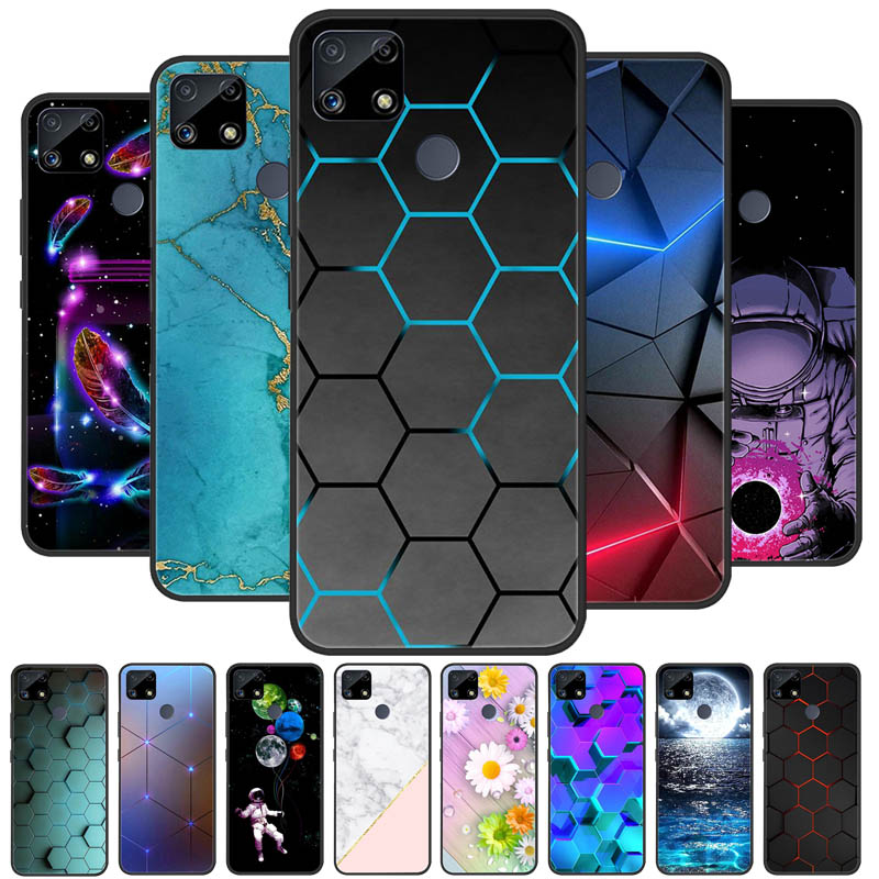 For Realme C25S Case Paint Silicon Back Cover Phone Case for Realme C25 C 25S C25 S Cases Realme C25s RMX3195 Soft bumper coque