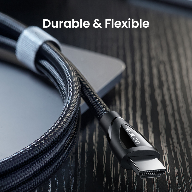 UGREEN 2 Pack 8K HDMI 2.1 Cable, 3.3FT 48Gbps High Speed Braided HDMI Cord 8K 60Hz 4K 120Hz eARC HDR HDCP 2.2 2.3 Compatible with PS5 PS4 Xbox UHD Roku TV Blu-ray Projector. 