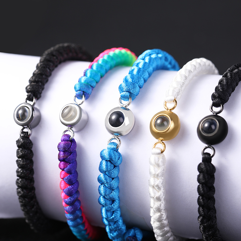 【Cross-border foreign trade】New 100 languages, I love you, bracelet weaving, projection, couples, color books, photos, customization
