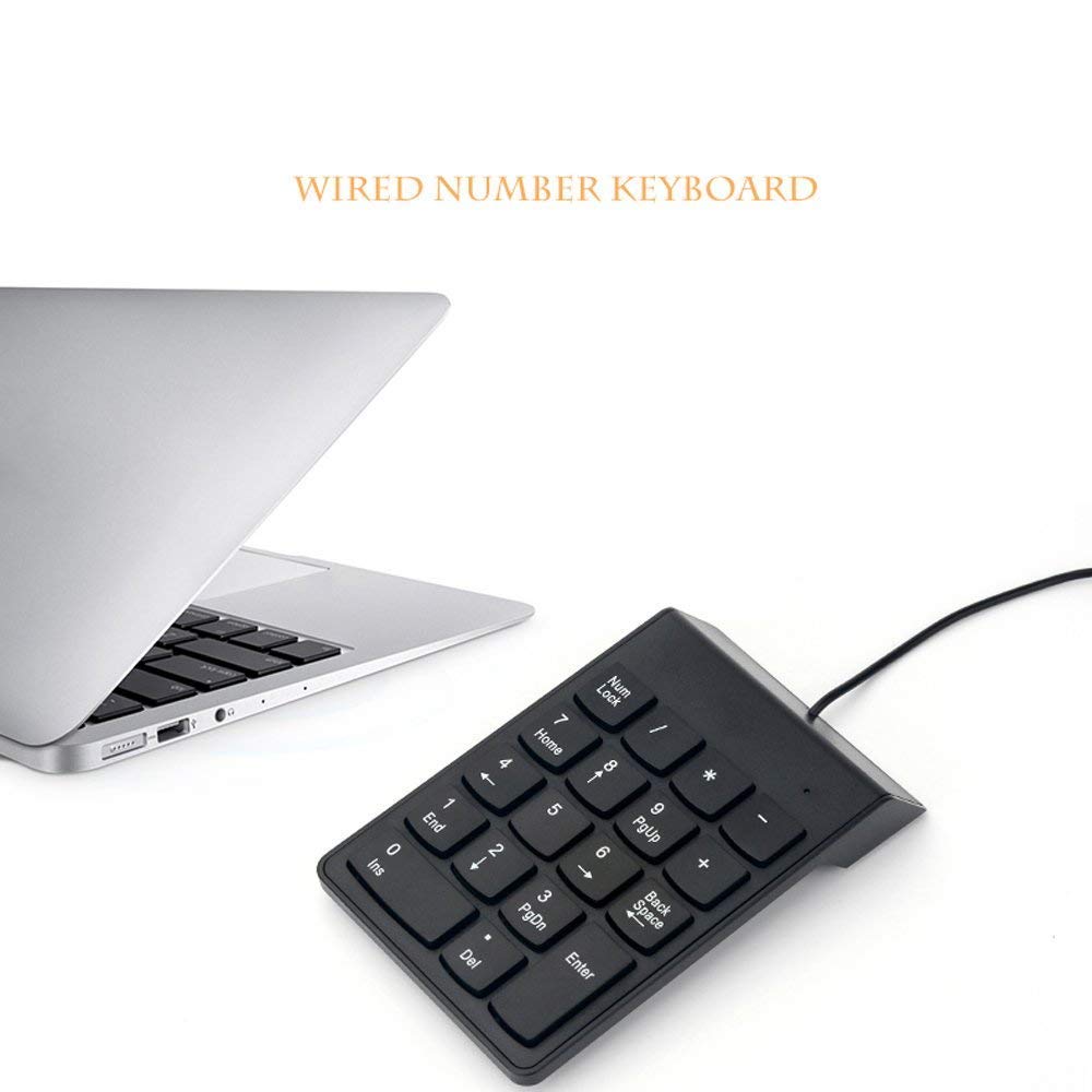 USB Mini 18-keys Num Pad Numeric Number Keypad Keyboard for Laptop Note. 
