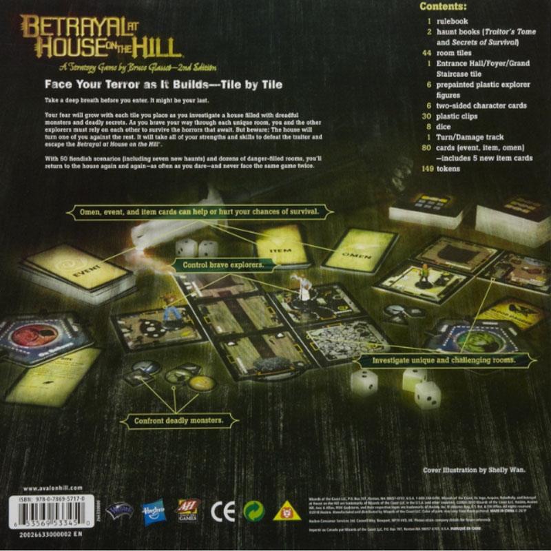 Board Game - Betrayal At House On The Hill Party Game Card Game English Version. 