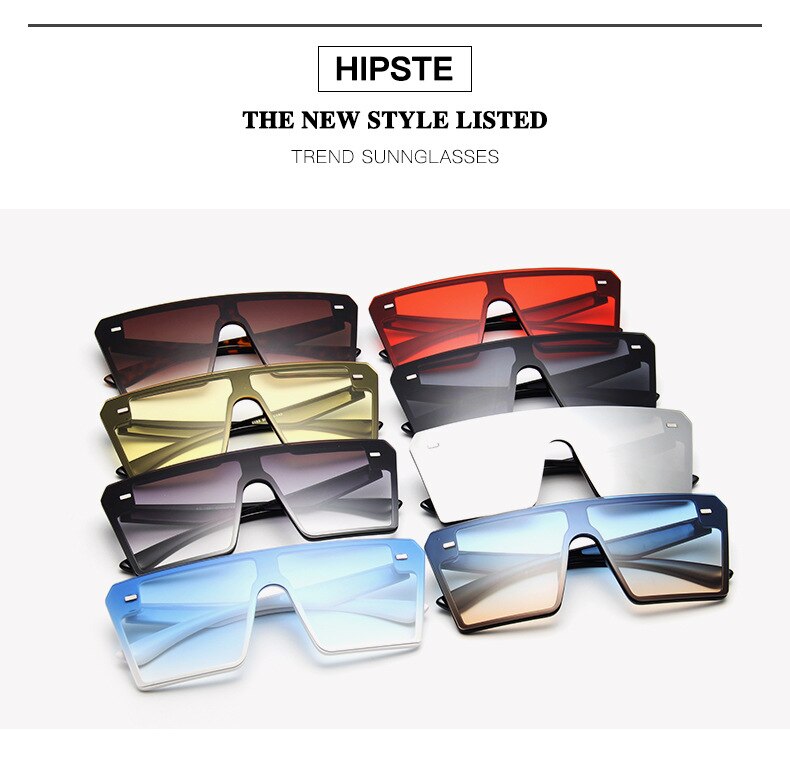 【happy one】Shield Sunglasses Women Brand Designer 2019 Flat Top Gradient Female Sun Glasses For Women Shade UV400. 