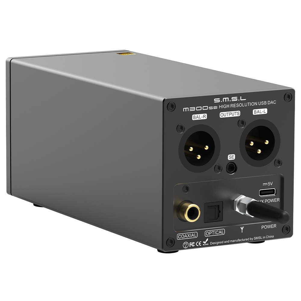 SMSL M300SE Upgraded Audio DAC Headphone AMP MQA CS43131*2 Blutetooth True Balanced XLR 6.35/4.4mm XU316 DSD256 Remote Control. 