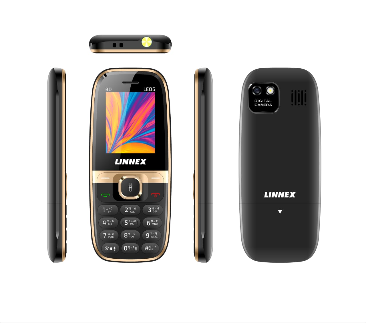 Linnex LE 05Dual Sim 1000mAh Fixed Battary New Classic Small Slim Design Feature Mobile Phone. 