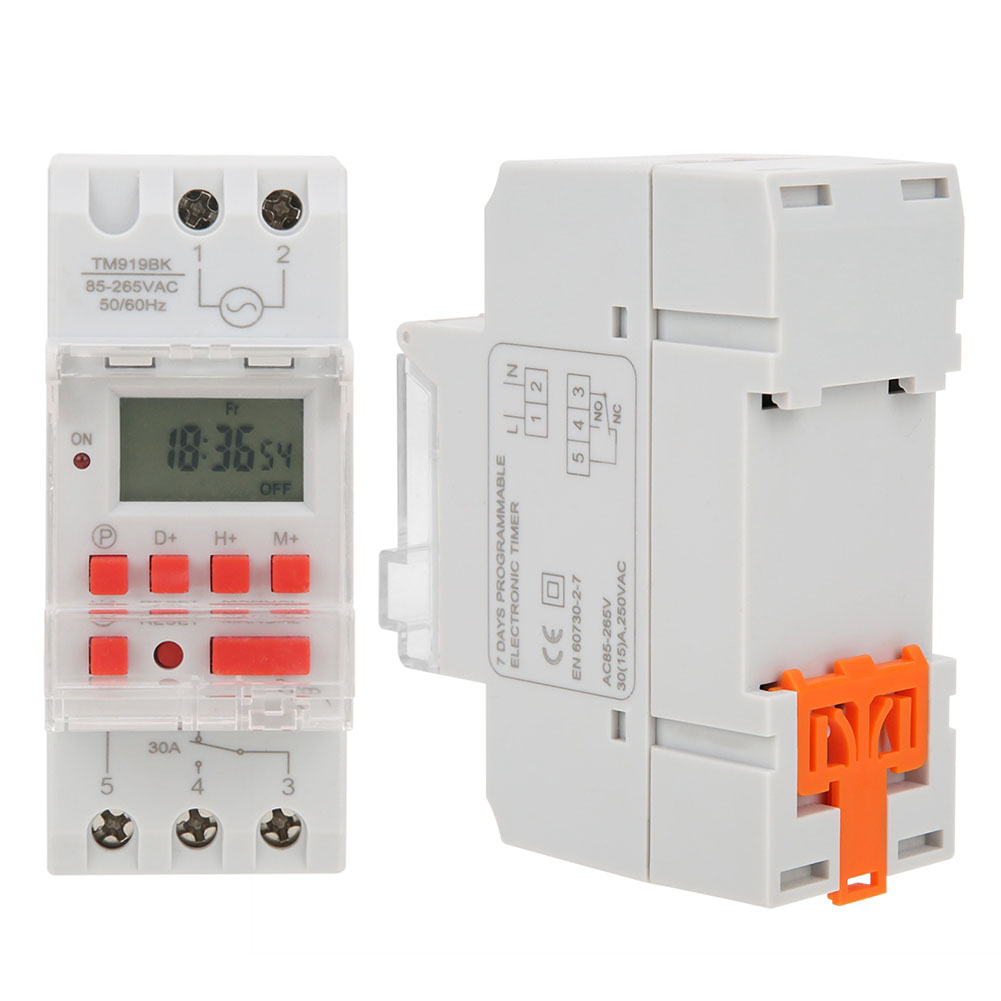 TM919BK 85~265V 30A LCD 7 Days Programmable Digital Timer Switches FZ. 