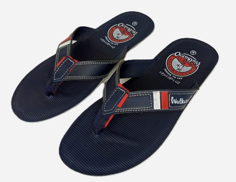 Walkaroo Navy Blue Flip Flop Sandals Men's Flip-Flop Slippers