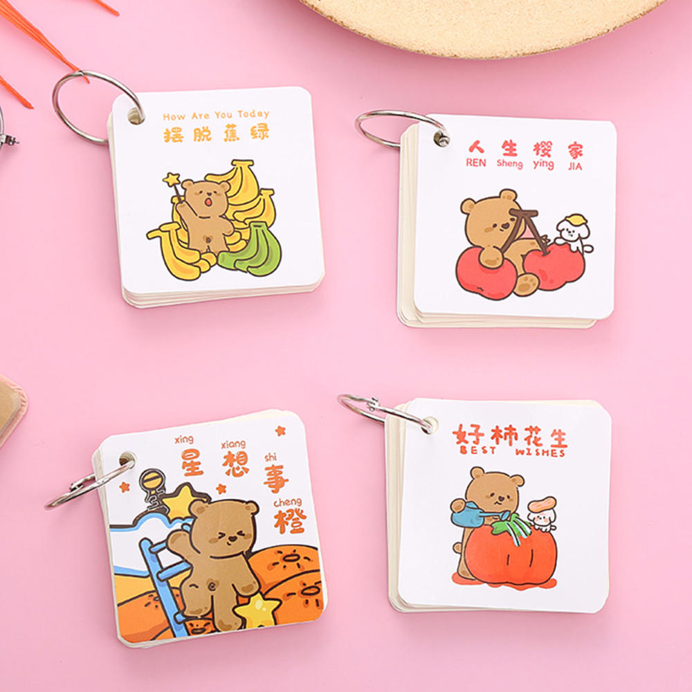 Binder Ring Flash Card Study Cards Memo Pad Index Cards. 