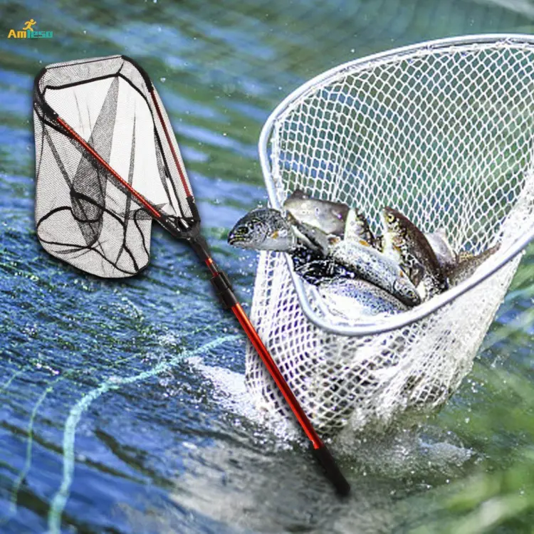 Telescopic Fishing Landing Net with Telescoping Pole Handle